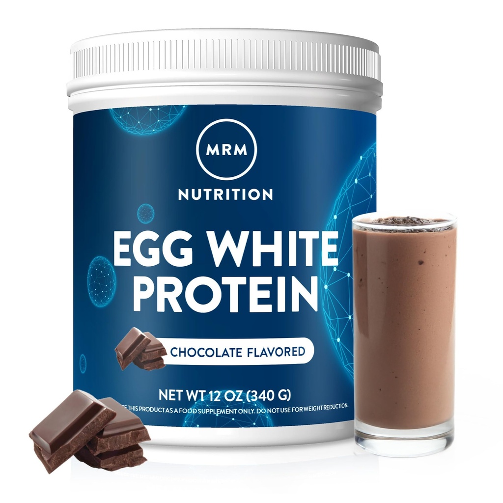MRM Nutrition Egg White Protein □ Chocolate Flavored □ 23g Fat-Free Protein com enzimas digestivas