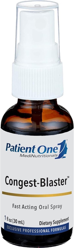 Paciente Um  Congesto-Blaster Oral Spray Supplement for Fast-Acting Sinus and Nasal Support* , com Echinacea, Alho, Elderberry e Mais , 1 fl oz