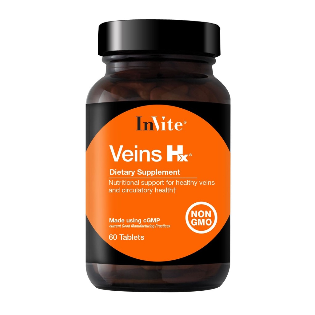 Convidar Vinhas de Saúde Hx® - Suporta Veias e Saúde Circulatória - Contém Vitamina C, Citrus Bioflavonoides, Castanha de Cavalo Sementes, Gotu Kola, Fruta de mirtilo - 60 Comprimidos