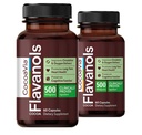 CacauVia Cardio suplemento de saúde, 60 dias, 500mg Cacau Flavanols, Apoiar a saúde do coração, Boost óxido nítrico, circulação de sangue, Energia, Vegan, Chocolate escuro, 120 cápsulas