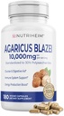 Extrato de cogumelos orgânicos Agaricus Blazei para Imune & Energy Support - 30% Polissacarídeos e 180 Cápsulas Veggie - Não-GMO, Sem glúten, Vegan-Amigo Suplemento
