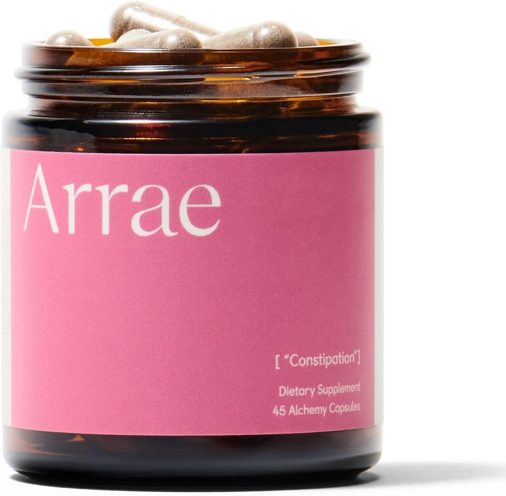 Arrae Obstipação Alívio: Natural Colon Cleanse, Cápsulas de ação rápida para movimentos regulares de intestino e saúde intestinal, Detox digestivo, Bloating Alívio para mulheres e homens, Gut Cleanse (45 Conde)