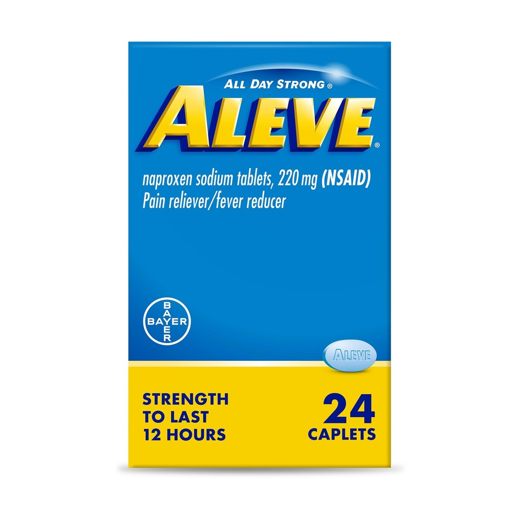 Aleve Pain Relief Naproxen Caplets de sódio ‐ 24 Count