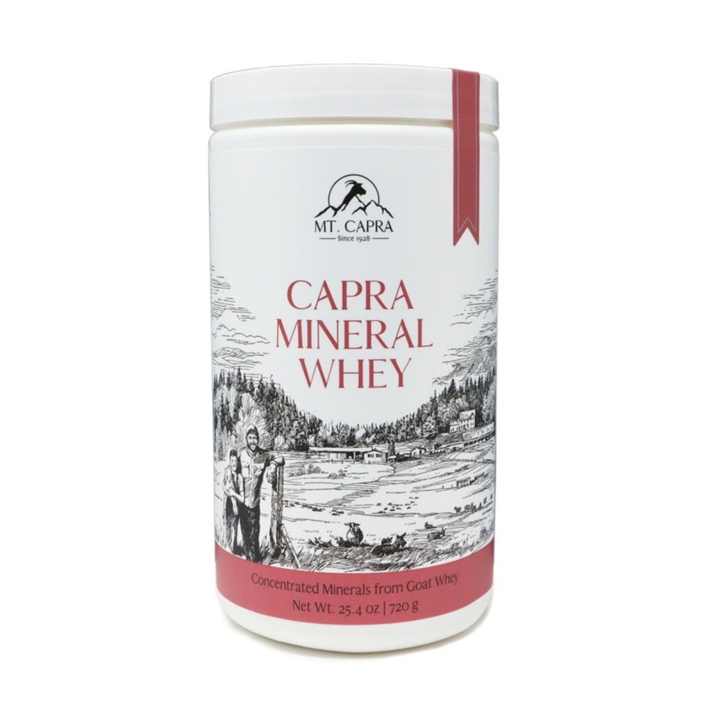 Whey Mineral Mt. Capra Um alimento inteiro, Bio-Disponível Mineral / Electrolyte Powder Supplement from Goat Milk Whey, Rich in Potássio, Alkalizing
