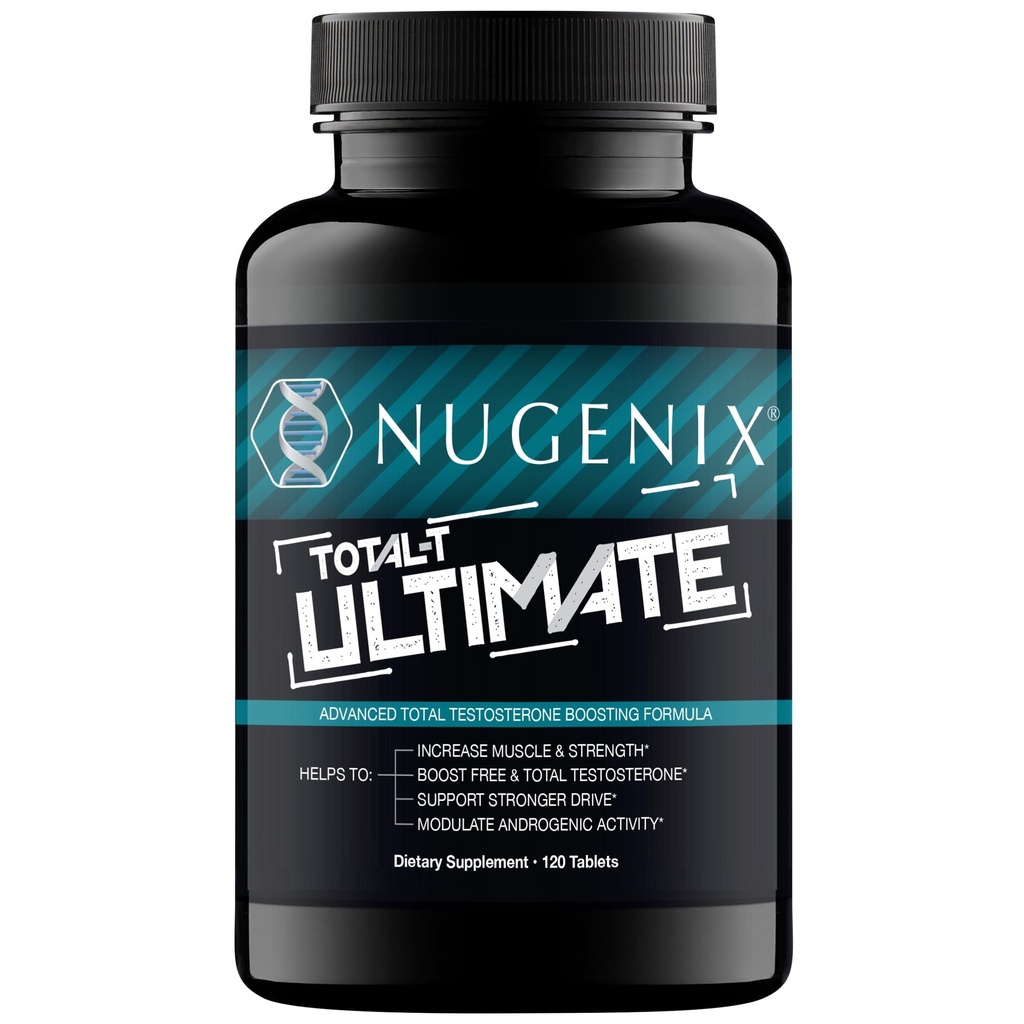 Nugenix Total-T Ultimate - Advanced Free e Total Testosterone Booster para Homens - 120 Comprimidos
