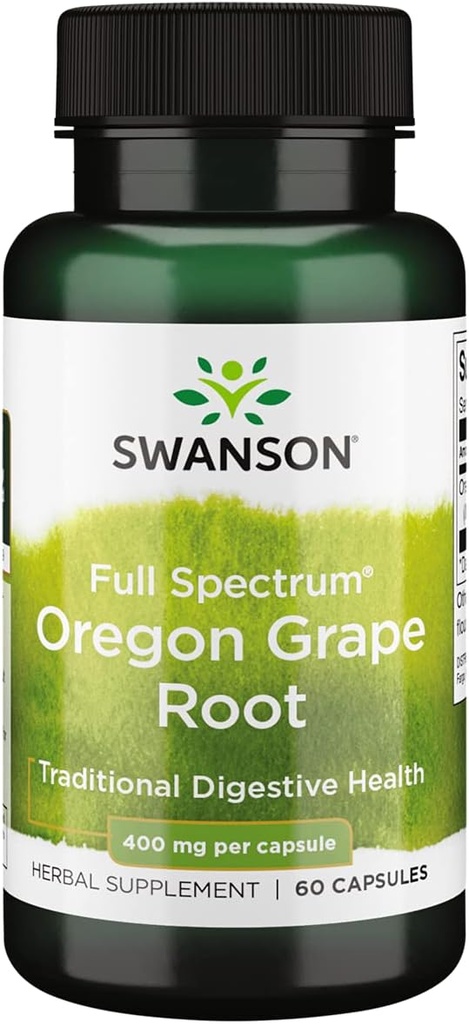 Swanson Full Spectrum Oregon- Grape Root 400 Milligrams 60 Cápsulas