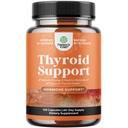 Complexo de suporte de tireóide de ervas - Potent Kelp Iodine Supplement com L Tyrosine, Bladderwrack, Selenium & Puro Ashwagandha para equilíbrio hormonal - Mood & Energy Dietary Pills - 120 cápsulas Halal