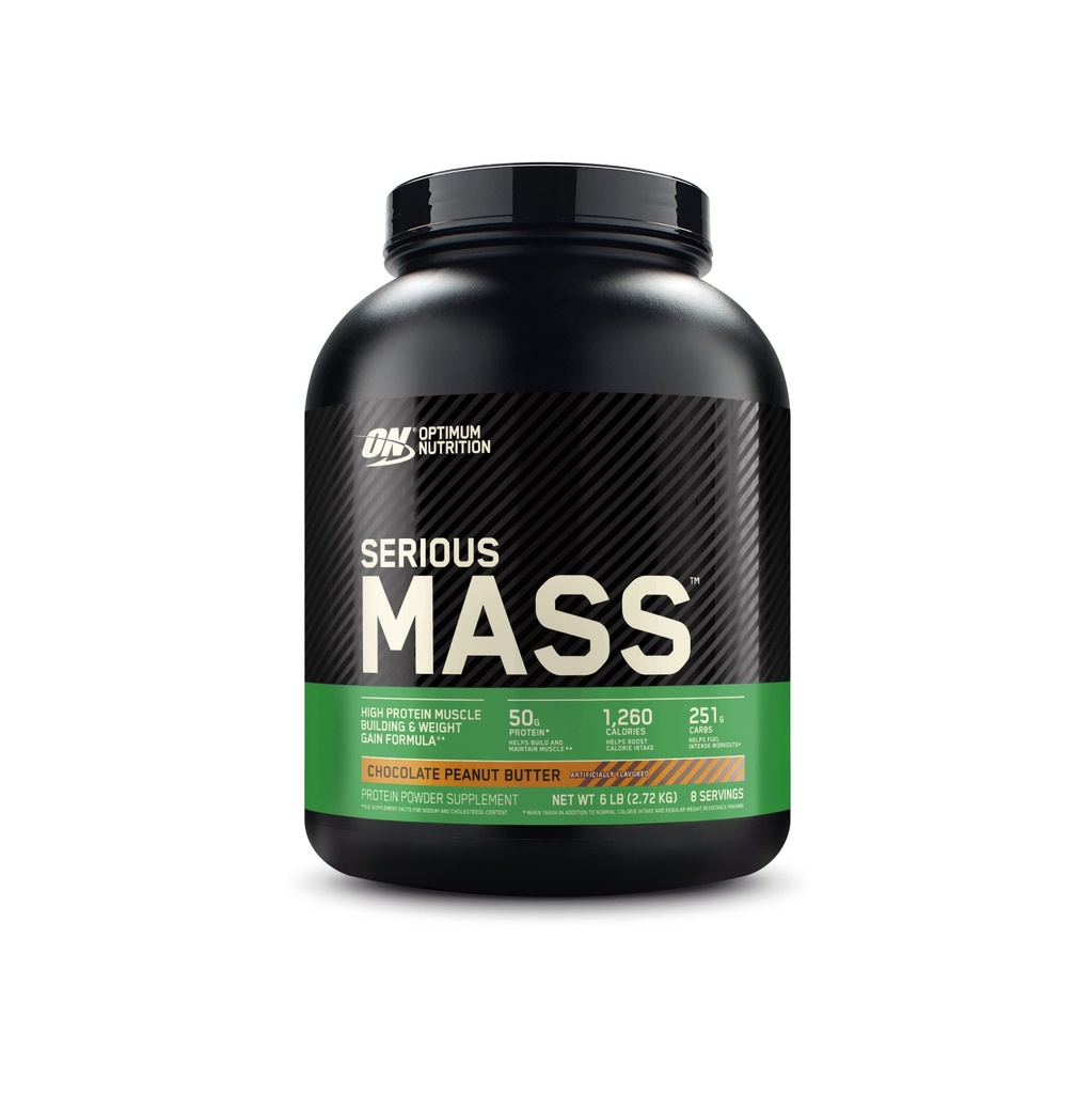 Massa máxima nutrição grave, peso Gainer proteína pó, ganho de massa, vitamina C e zinco para o suporte imunológico, creatina, manteiga de amendoim de chocolate, 6 libras (Packaging May Vary)