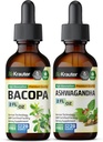 BIO KRAUTER Bacopa Tintura 2 Fl. Oz. & Ashwagandha Tintura 2 Fl. Oz.