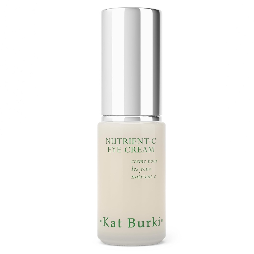 Kat Burki 8% Estabilized Vitamina C Creme olho com cafeína, Dark Circle Reducing & Depuffing Tratamento da área do olho, 0,5 Fl Oz