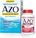 AZO equilíbrio feminino completo Probióticos diários para as mulheres (60 Conde) + Cranberry Softgels para a saúde do trato urinário (100 Conde)
