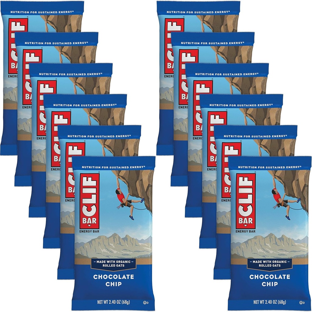 Clif Bar Cool Chocolate de Menta 70% Orgânico (12x2.4 onças)