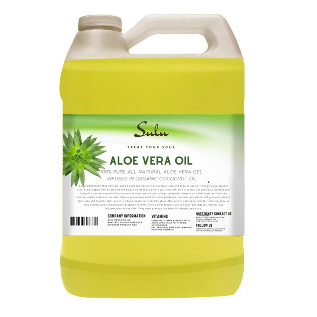 Óleo de Aloe Vera natural puro prensado a frio (64 onças)