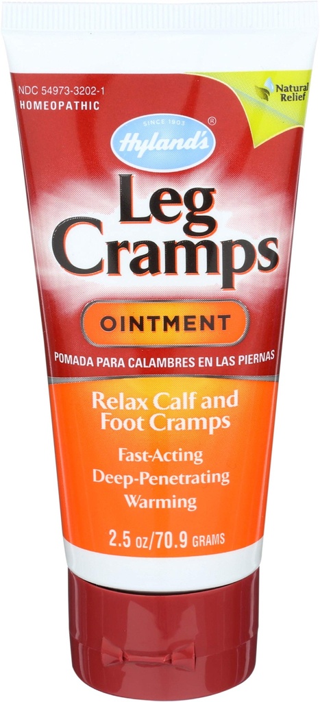 Hiland's Leg Cramps Pointment, Arnica Gel Cramp Relief, Natural Alief of Calf, Leg and Foot Cramp, 2.5 onças