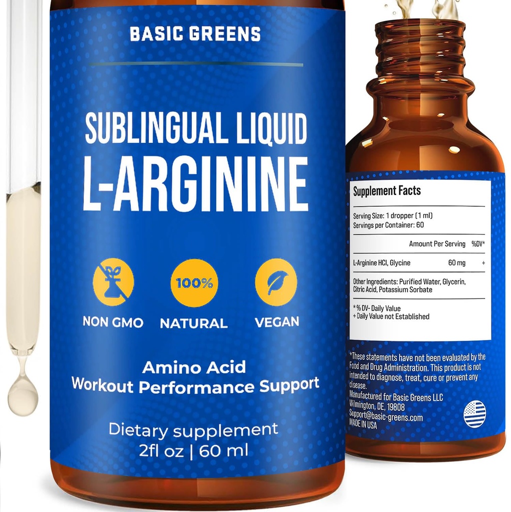 L líquido arginina - L-arginine Suplemento para homens e mulheres com Precursor de óxido nítrico, L suplemento arginina
