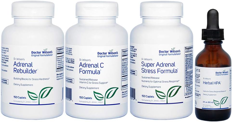 Kit de protocolo de fadiga adrenal do Dr. Wilson para suporte adrenal HPA Grande