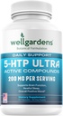 100% puro 200 MG 5-HTP Ultra para sono saudável e senso de bem-estar - apoio humor, estresse, sono - 5HTP Suplemento com Cálcio - 60 Cápsulas de 5HTP 200mg, 30 Servidores