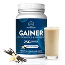 MRM Nutrition Gainer Protein with Probiotics + Postbióticos ; Vanilla Flavored ; 25g Protein ; Concentrado de Whey + Isolado + camelar Casein ; Lento + Digestão rápida ; com enzimas digestivas