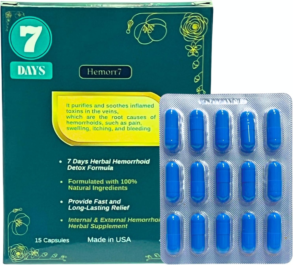 Hemorroid Herbal Remedy, fórmula de detox de 7 dias, remédio de ervas trabalhar para abordar as causas raiz das hemorroidas para alívio de longa duração.