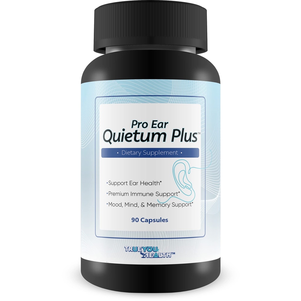Pro Ear Quietum Plus - Suplemento de suporte natural do ouvido para promover o sistema auditivo de saúde - Ajuda Orelha interna e saúde do ouvido médio - Suporte Redução do toque e zumbido do ouvido - Promover a audição saudável