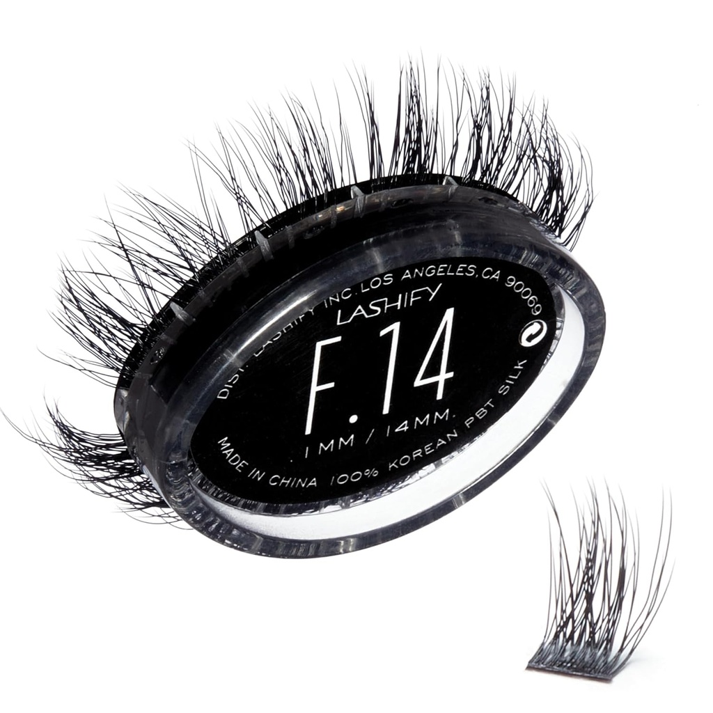 Lashify Fluffy 14mm Gossamer Extensões Cílios Refil, preto, fácil DIY Cílios falsos para adicionar plenitude e dimensão