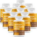 Tocotrienols lipossomais 1000mg - alta biodisponibilidade Suplementos Vitamina E Tocotrienols, 95% Delta & 5% Gamma Tocotrienol Cápsulas Suporte Pele, osso, antioxidante, 600 Softgels