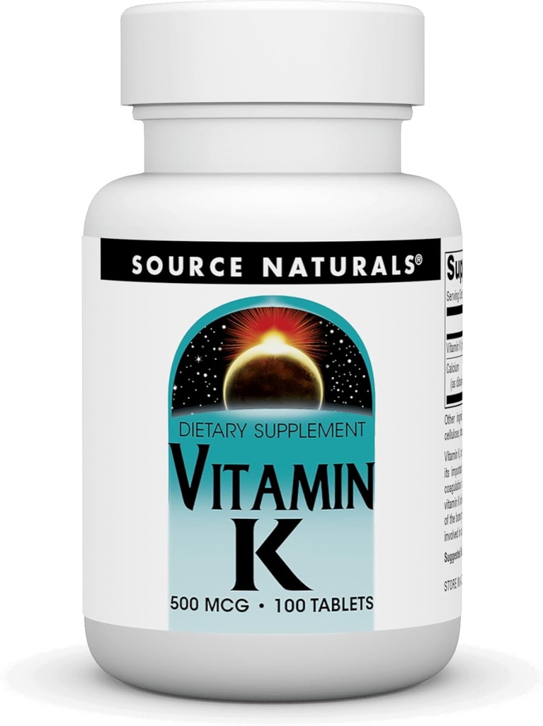 Fonte Naturals Vitamina K - 500 mcg - 100 comprimidos
