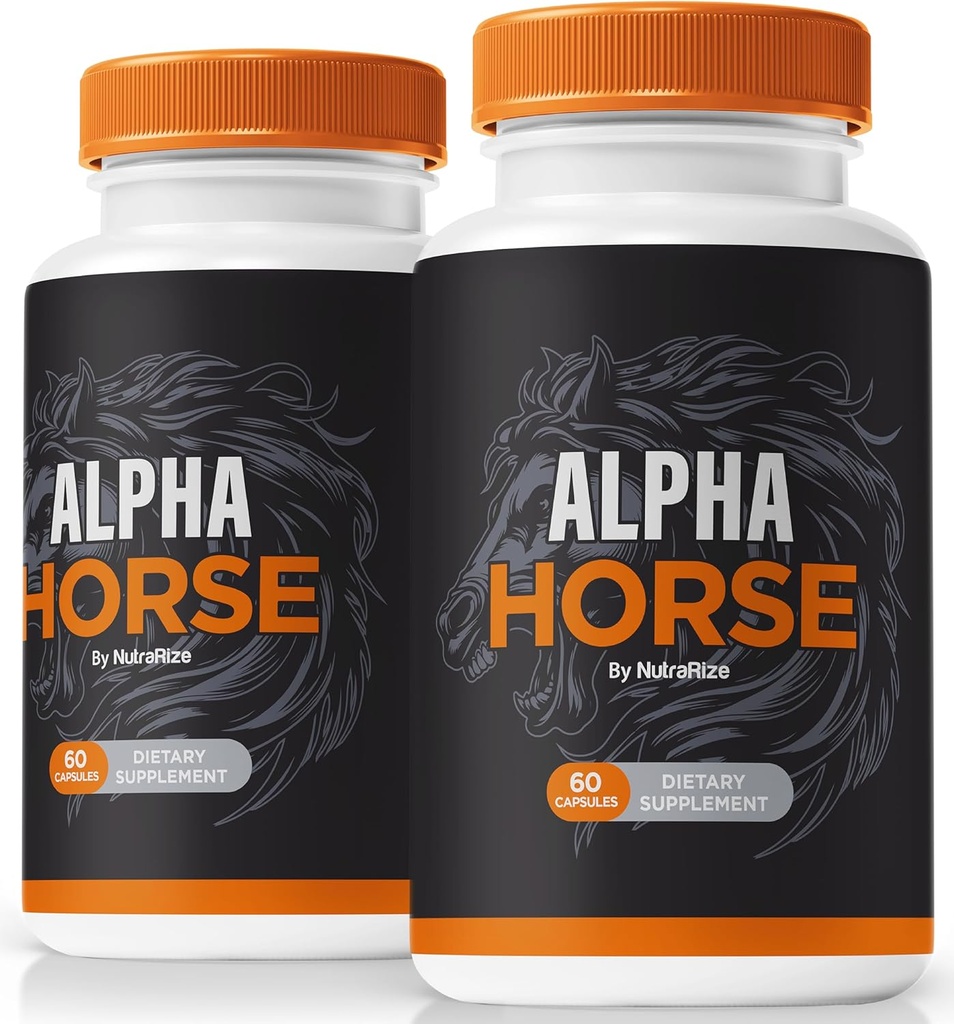(2 Pack) Cápsulas Alpha Horse, Pílulas de Fórmula Masculino Oficial de Cavalo Alfa, AlphaHorse para resistência e desempenho, Alfa Horse para homens Premium uma vez diária Pill Pastillas, Alpha Hrse Complex (120 Cápsulas)