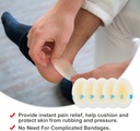 Blister Cushions (15PCS) Gel de selo hidrocolóide Bandagens para dedos, dedos dos pés, calcanhares - almofadas impermeável de prevenção de bolhas, adesivo ultra-fino