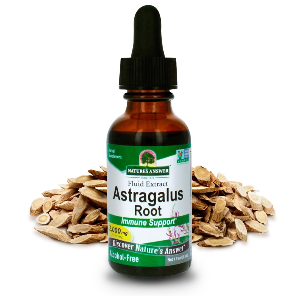 Resposta da natureza Astragalus raiz álcool livre suplemento de ervas 1 onça ( 2 pacote ) ; Suporte imunológico , Promove a saúde cardiovascular