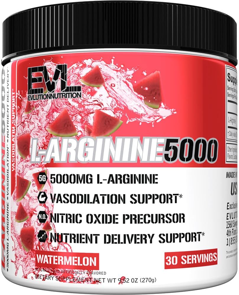 Nutrição de Evluição Suplemento L-Arginina de Óxido Nitrico - Suplemento de Óxido Nitrico de Alta Potência com 5000mg de L Arginina para Bombas Enhanced Crescimento muscular de energia e Vascularidade NO Booster