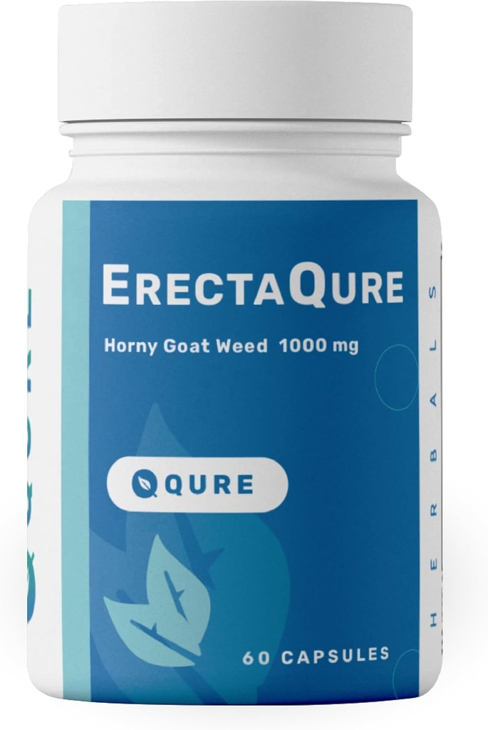 ErecaQure Erva de cabra tesão para homens - Suplemento de reforço masculino para aumento da unidade masculina - Tongkat Ali, Ginseng Raiz & Aniões superóxido - 60 Cápsulas sem glúten