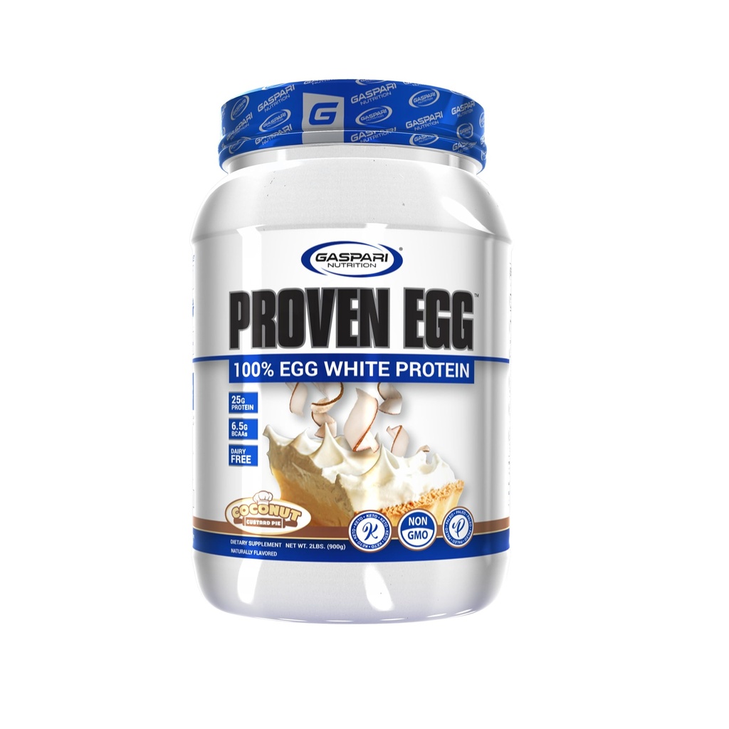 Gaspari Nutrition Proven Egg, 100% Ovo White Protein, 25g Protein, Keto Friendly, Dairy and Lactose Free, Soy Free (2 lbs, creme de coco)