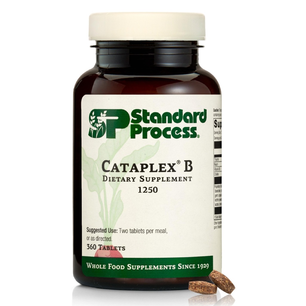 Cataplex B - Fórmula de alimentos inteiros com niacina, vitamina B6, tiamina e inositol para saúde do coração, metabolismo e manutenção do colesterol - 360 comprimidos