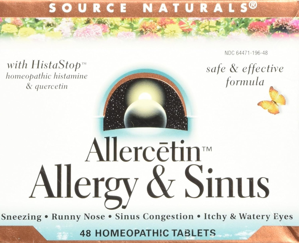 Fonte Naturals Alercetina Alergia & Sinus, Comprimidos homeopáticos, 48 comprimidos