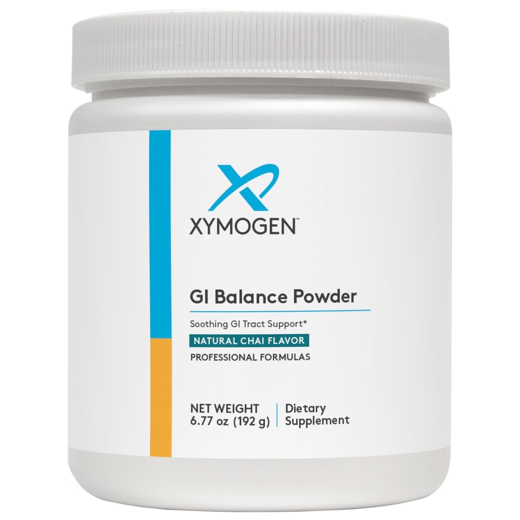 XYMOGEN GI Balance Powder - Apoio ao Trato GI calmante com Raiz de Marshmallow, Alcaçuz, Quercetina, L-Carnosina de zinco, Aloe, Mucina gástrica - Suporta Gut Saúde + Função Bowel saudável - Chai (6,77 onças)
