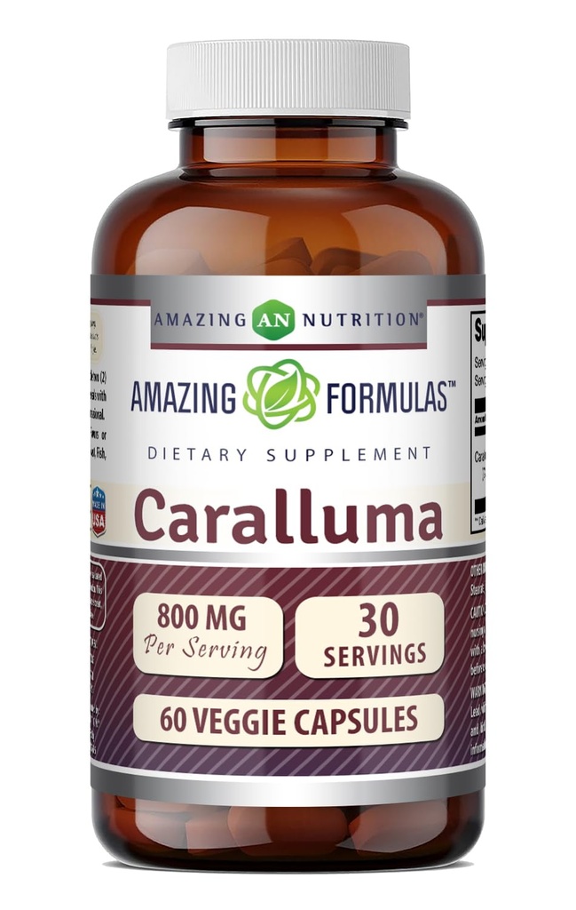 Fórmulas surpreendentes Suplemento Caralluma 800 Mg Por Servindo 60 Cápsulas Veggie