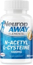 NeuropAWAY Elementos N-Acetil L-Cysteine 1000mg 60ct com Cápsulas (60 1000mg Cápsulas por frasco)