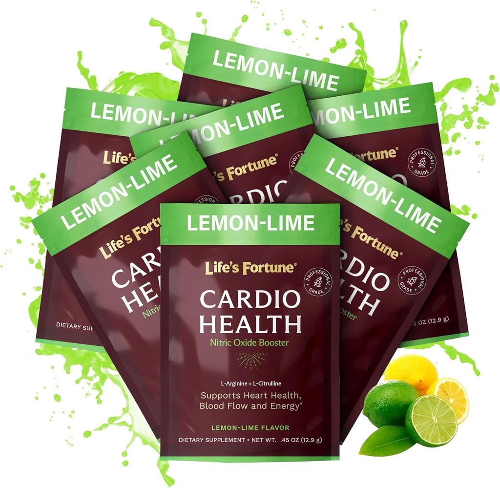 Fortune L Arginina L Pó de suplemento de citrulina - alta potência Suplemento de óxido nítrico Booster com sabor de limão natural, 7 Servings (Pacote de 1)