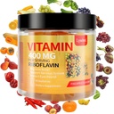 Vitamina B2 Gummies, Vitamina B2 Riboflavina Gummies 400mg, Aliviação de Enxaquecas e Aliviação de Cefaleias Riboflavina Vitamina B2 Gummies, Soy & Gluten-Free, 90 Gummies Vitamina para Crianças e Adultos