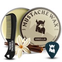 Striking Viking Mustache Wax & Comb Kit - 2 onças, Baunilha - Kit completo Mustache Grooming para homens - Strong-Hold Styling & Cera Forte Hold - Pocket-Sized Precision & Styling Comb