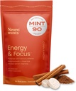NeuroGum Energia & Focus Mints (90 Count Bag, Cinnamon) + L-Teanina + Vitamina B12 & B6 .Suplemento de desempenho cognitivo cerebral sem açúcar