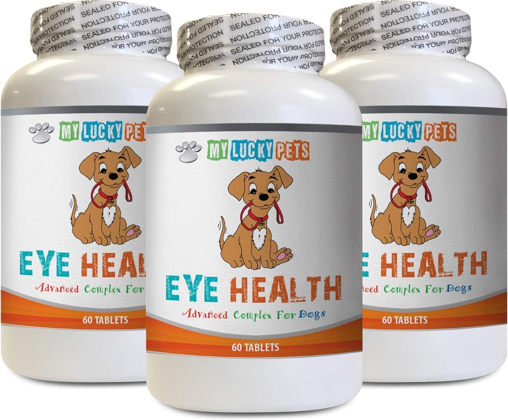 Dog Imune Boost - Saúde do olho do cão - Fórmula avançada - Benefícios Visão - Apoio Imune - Vitamina d para cães - 3 Garrafas (180 Doces)