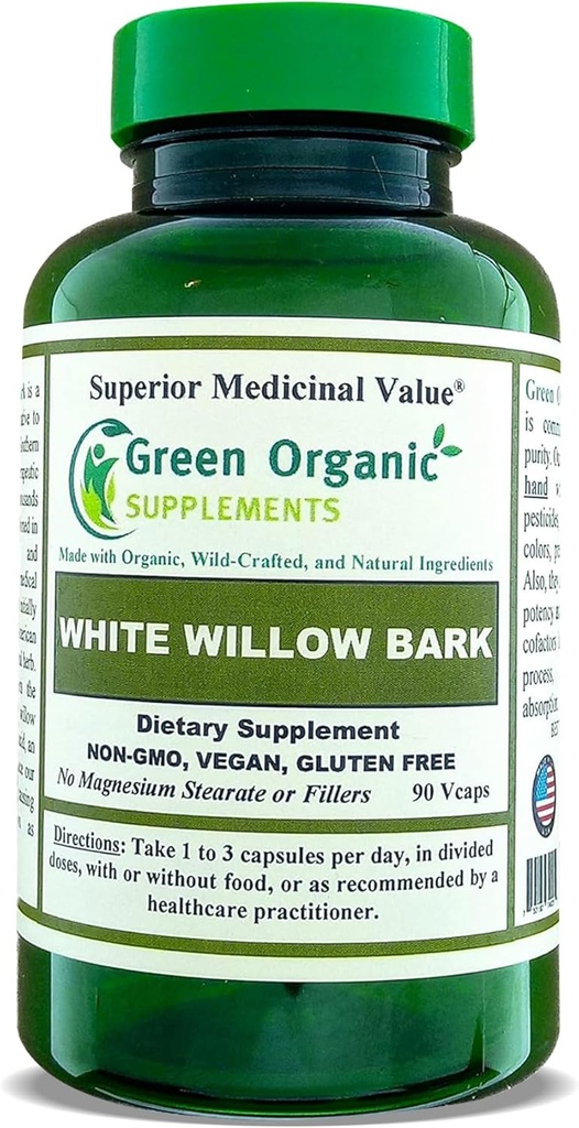Verde Suplementos Orgânicos Cápsula White Willow Bark (single)