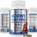 Erva de cabra com tesão 1590mg Força extra w. Maca, L-Arginina, Ginseng, Impulso de Desempenho, Estância, Energia, Fórmula não-GMO, 90 Cápsulas