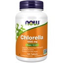 NOW Alimentos Suplementos, chlorela 1000 mg com clorofila natural, beta-caroteno, carotenóides mistos, vitamina C, ferro e proteína, 120 comprimidos