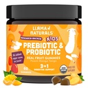 Llama Naturals Crianças Probiótico com Fibra Prebiótica, Vegan, Prebióticos Orgânicos e Gummies Probióticos para Gut Health Support, Toddler verdadeira fruta Gummy Vitaminas, Não adicionado cana de açúcar, Mango de pêssego, 60 Ct