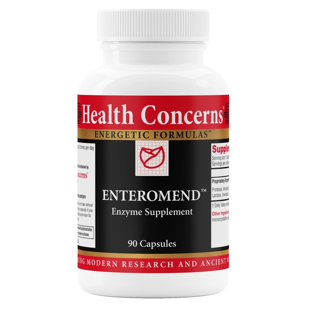 Preocupações de saúde Enteromend – Suplemento Enzima Digestiva para Gut Health, Bloating & Food Sensitivity Relief – Suporte Intestinal & Digestivo – Protease, Amylase, Lactase & Peptidase – 90 Cápsulas