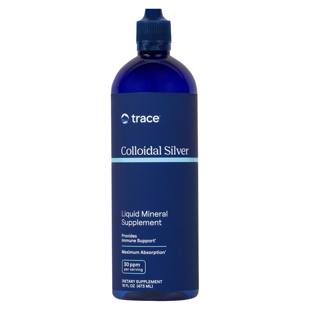 Trace Minerals Coloidal Silver - Puro Coloidal Silver Supplement for Imune Support - Natural Mineral Drops - Fórmula de alta potência - Gluten-Free - Vegan - 16 fl oz (48 Servings)