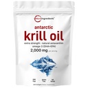 Micro Ingredientes Antártico Krill Oil Supplement, 2.000mg por serviço, 240 Softgels, Triplo Força, Rico em Omega-3s EPA, DHA & Astaxantina Natural, Suporta Sistema Imune e Saúde do Cérebro